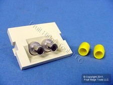 Leviton Ivory MOS Dual ST Fiber Optic 45° Coupling Jack Module Insert 41294-2TI picture