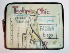 BRIGHTON FASHIONISTA COLL. NWT TECHNO CHIC STUDDED IPAD TECH CASE COSMETIC POUCH picture