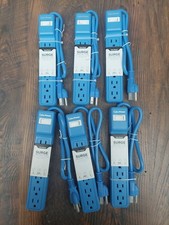 6- PACK CyberPower 6 OUTLET SURGE PROTECTOR BLUE 2ft. CORD 500 JOULES  picture