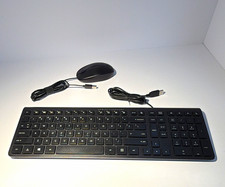 HP Wired USB Slim Keyboard & Mouse Bundle, Black, English QWERTY picture