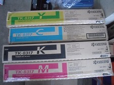4PK New Genuine Kyocera 2550ci Toner Kit TK-8317 TK-8317K TK-8317M TK-8317Y  picture