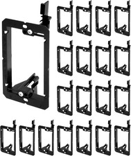 20 Pack Low Voltage Mounting Bracket 1 Gang Drywall Wall Plate PVC picture