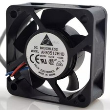 DELTA AFB0512HHD 5020 DC12V 0.21A 5CM 3-Wire Dual Ball Cooling Fan picture