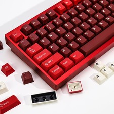 174 Keys Jamon Red PBT Double Shot Keycap Set Fits 61/64/68/84/87/104/108 picture