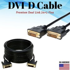 DVI-D to DVI-D Cable Dual Link Male to Male DVI 24+1 Pins Monitor Display Cord picture