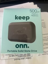 NEW Onn 500 GB 400MB/S Read Compact SSD Portable Solid State Drive picture
