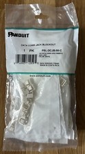 Panduit Data Comm Jack Blockout PSL-DCJB-IW-C 100 White Inserts and 5 Keys NEW picture