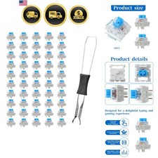 45 PCS Mechanical Keyboard Switches 3 Pin Blue Clicky Switches Dustproof Keyb... picture