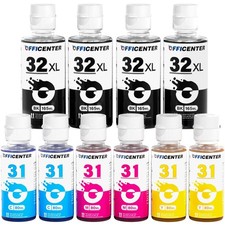 32XL Black Ink Bottle 10 Pack - Compatible Refill for HP Smart Tank 5101 7301 60 picture
