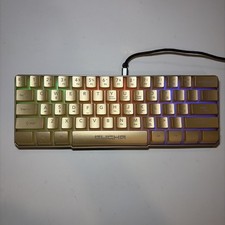 Bugha Bugha-LED 60% Illuminated Gaming Keyboard Gold Wired Micro-USB GA-0043 picture