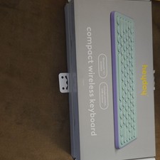 heyday Compact Bluetooth Wireless Keyboard, English QWERTY, Green/Purple picture