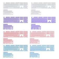 113Key Keycap OEM Profile Double Shot Injection PC Crystal Jelly Keycap for picture