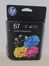 HP 67 Ink Cartridges Black/Tri-Color Combo Pack Genuine OEM Sealed 2027 picture