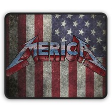 Patriotic Gaming Mouse Pad | Gamer Gift, USA Flag Desk Mat, Merica USA Flag picture