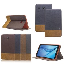 Premium PU Leather Folio Smart Cover Case For Samsung Galaxy Tab E 8.0