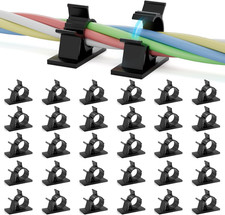 30Pcs Black Wire Clips,Self Adhesive Cables Clips Cable Organizer picture