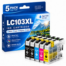 LC103XL Ink Cartridge Compatible for DCP-J132W DCP-J152W MFC-J245/J6520DW 5PK  picture