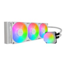 White 360mm AIO Cooler – High-Performance Radiator, RGB Fans`/ picture