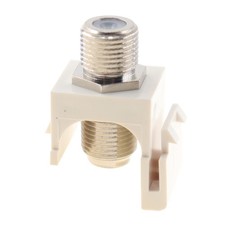 ICC IC107B5FWH F-TYPE MODULAR NICKEL JACK CONNECTOR, HD STYLE, 2GHZ WHITE picture