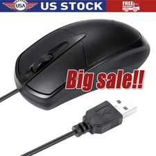 USB 2.0 Optical Wired Scroll Wheel Mouse  PC Laptop Notebook Desktop Black Mice picture