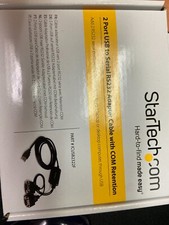 NEW StarTech 2-Port FTDI USB to Serial RS232 Adapter Cable with COM Retention picture