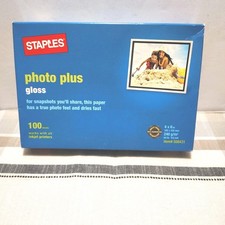 Staples Photo Plus Gloss 100 Sheets 4x6  picture