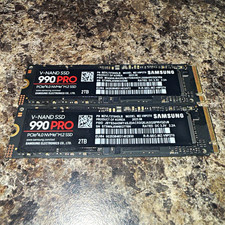 Samsung 990 PRO Lot of 2 2TB PCIe 4.0 NVMe M.2 2280 Internal SSD picture