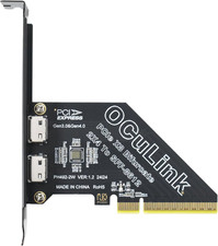 PCIe 4.0x8 to Dual Oculink SFF-8612 External SFF8611 Adapter Card picture