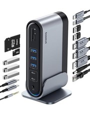 Baseus 17-in-1 Laptop Docking Station 3 Monitors with 4K HDMI+DP, USB C Docking picture