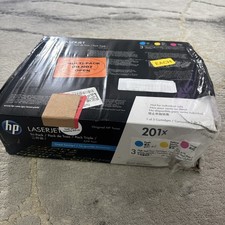 HP 201X 3 Pack Cyan Magenta Yellow High Yield Toner Cartridge New Sealed picture