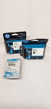 2 Genuine HP 65 Black & Ink Cartridge exp 10/27 + 1 Open Box Cartridge  picture