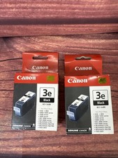 Lot of 2 Genuine Canon 3E Black Ink Cartridge BCI-3eBK S400, 450, 500, 600 NEW picture