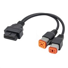 Obd2 Scanner Diagnostic Adapter Cable 4+6 pin 2 in 1 for Harley Davidson picture