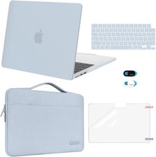 Elegant Baby Blue Hard Shell Case & Sleeve for MacBook Air 13 picture