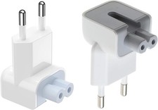 2 Pcs Mac European Plug Adapter, Europe Travel Mac DuckHead Power Adapter/Cha picture