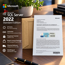 Microsoft SQL Server 2022 Standard 24 Core unlimited CAL Retail License Package picture