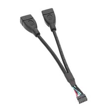 Dupont 2.0mm Mini 9Pin 10Pin Motherboard F Header To Dual USB F Adapter Cable  picture