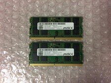 LOT of 2 Micron 16GB 1Rx8 PC5-6400 DDR5 CSODIMM Laptop RAM MTC8C1084S1VC64BD1 picture