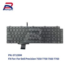 New For Dell Precision 7550 7750 7560 7760 Laptop US Keyboard w/Backlit 0713DM picture
