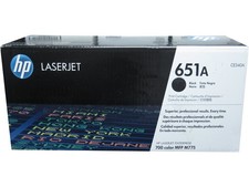HP CE340A (651A) Black Toner Cartridge 16k Genuine OEM Original picture