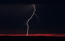 Landscape photography nature lightning night clouds sky Custom Gaming Mat Desk picture