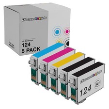 5PK Reman Black & Color Printer for Epson 124 Ink Cartridge Stylus NX230 NX330 picture