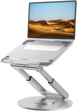 Telescopic Laptop Stand for Desk with 360° Swivel Base, Sit to Stand picture