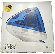 Vintage Apple iMac G3 M5521 Blueberry 350MHz 64MB Original Box Tested Working picture