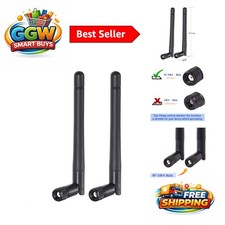 Compact 2-Pack RP-SMA Male WiFi Antennas - Perfect for Routers & Surveillance picture