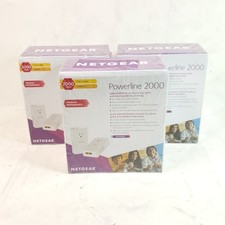 Lot of 3 NETGEAR Powerline 2000 PLP2000-100PAS 2Gbps Ethernet Kit Open Box picture