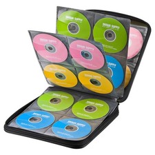 Sanwa Supply Media Case, Blu-ray Compatible, Semi-Hard, Holds 160 Discs, Black picture