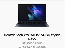 Samsung Galaxy Book Pro 360 15in i7 8GB RAM 1.5TB SSD Win11 Navy NP950QDB picture