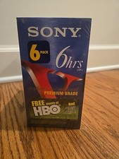 Sony T-120VF 6 Pack Premium Grade Blank Media VHS Tape EP 6hrs LP 4hrs NEW picture