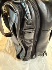 Time Alpha 3 Expandable Organizer Laptop Briefcase Large Black Leather  picture